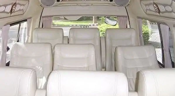 interior of a minibus